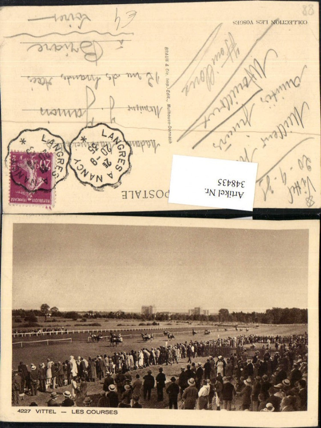 348435, Lorraine Vosges Vittel Les Courses Horse racing Carriage racing