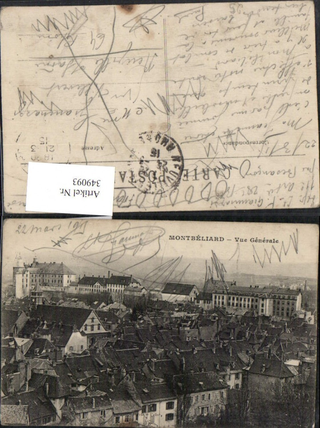 349093,Franche-Comte Doubs Montbeliard Vue Generale Totale