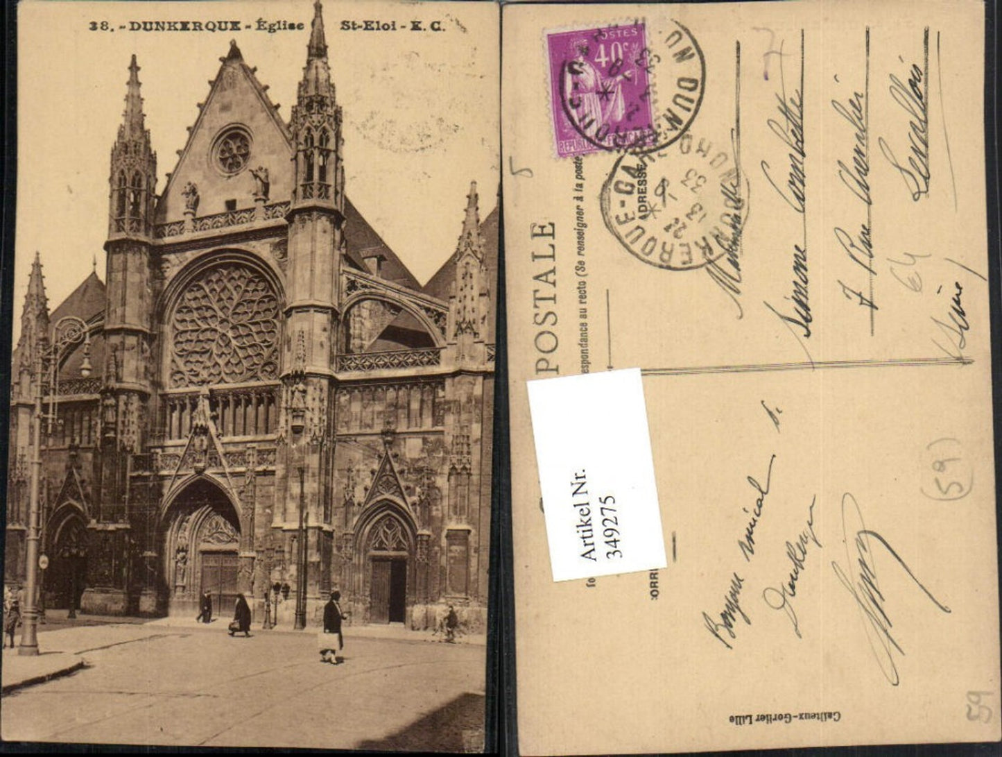 349275,Nord-Pas-de-Calais Nord Dunkerque Eglise St-Eloi Church