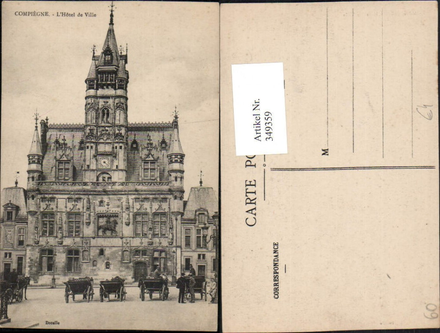 349359,Picardie Oise Compiegne L'Hotel de Ville Rathaus