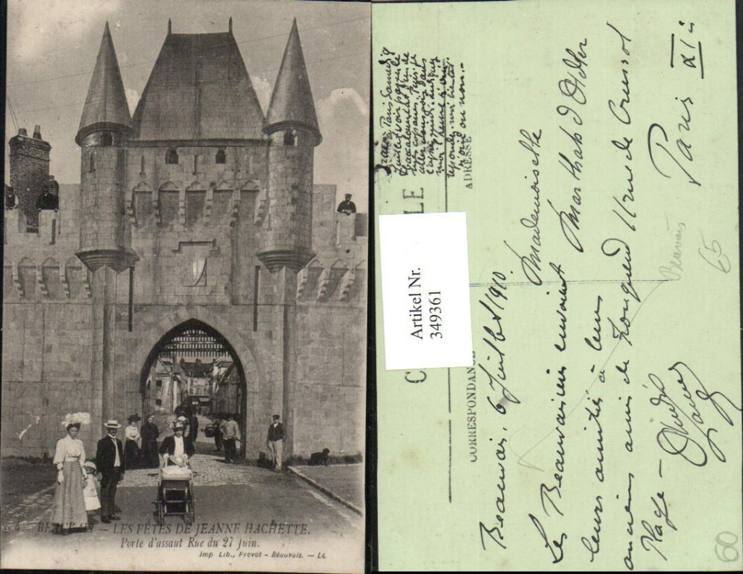 349361,Picardie Oise Beauvais Les Fetes de Jeanne Hachette Porte Tor