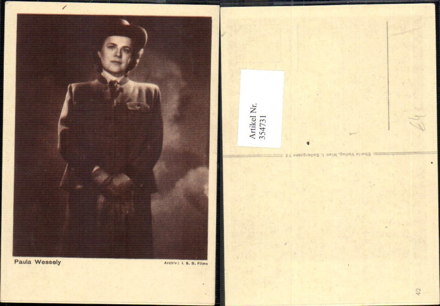 354731, actress Paula Wessely