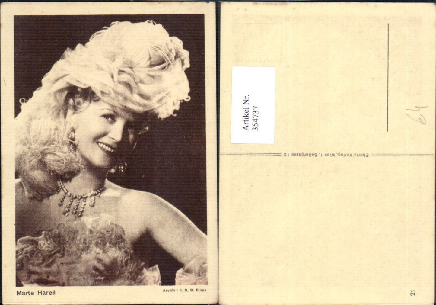354737, Actress Marte Harell Hat Hat Fashion