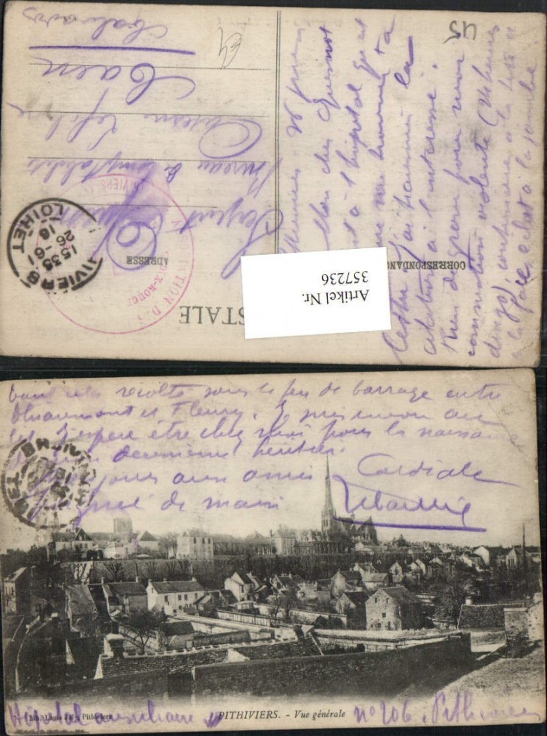 357236,Centre Loiret Pithiviers Vue generale Totale