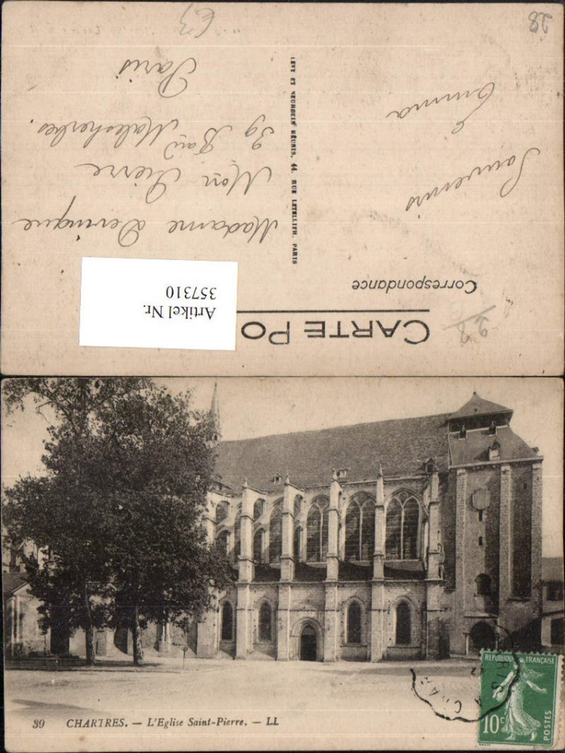 357310,Centre Eure-et-Loir Chartres L'Eglise Saint-Pierre Kirche