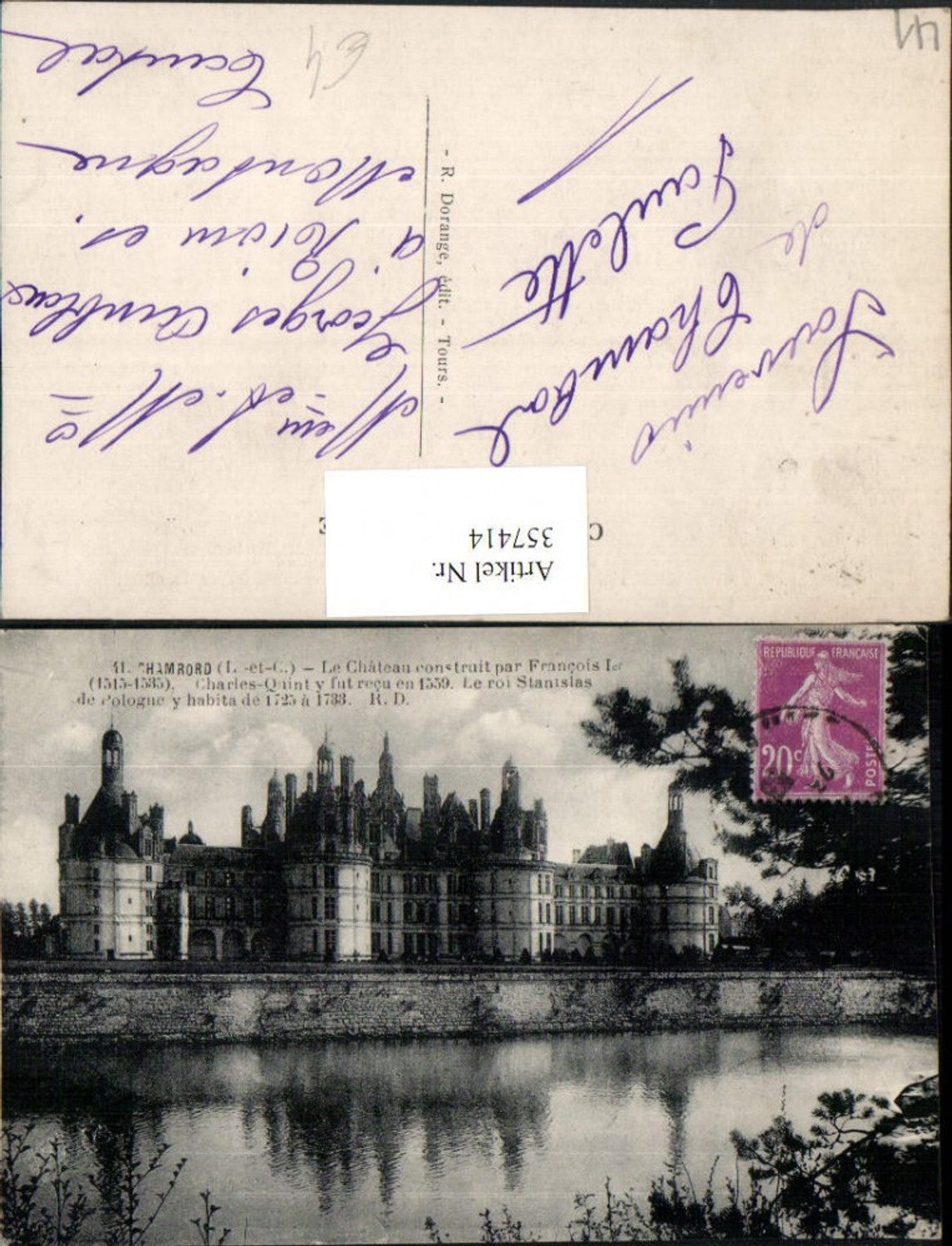 357414,Centre Loire-et-Cher Chambord Le Chateau Schloss