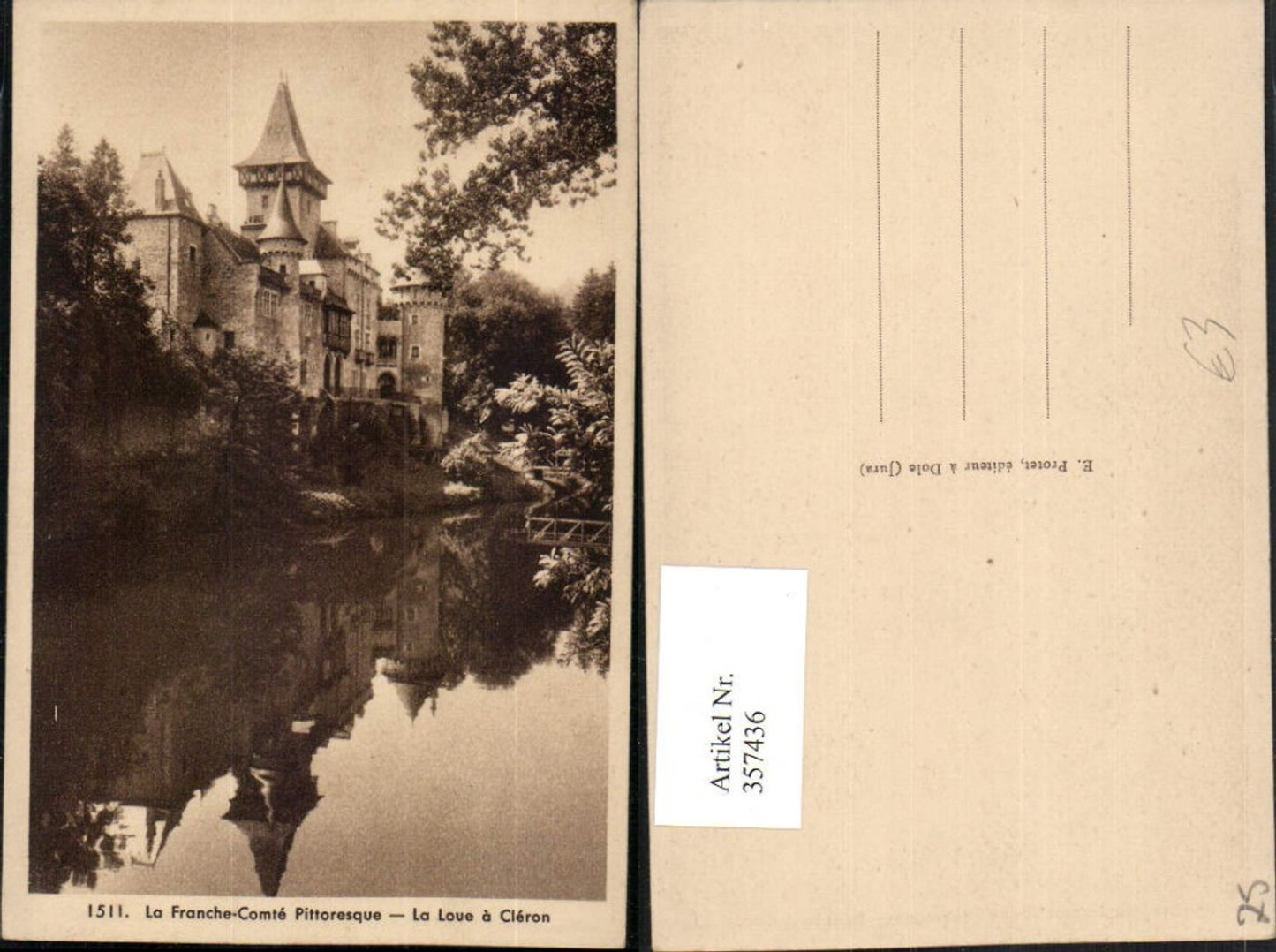 357436,Franche-Comte Doubs La Loue a Cleron Schloss