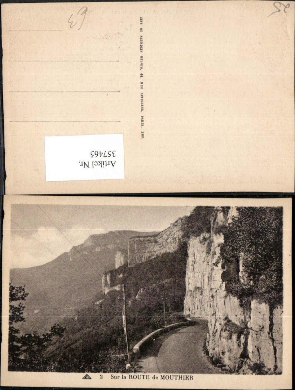 357465,Franche-Comte Doubs Sur la Route de Mouthier Straße