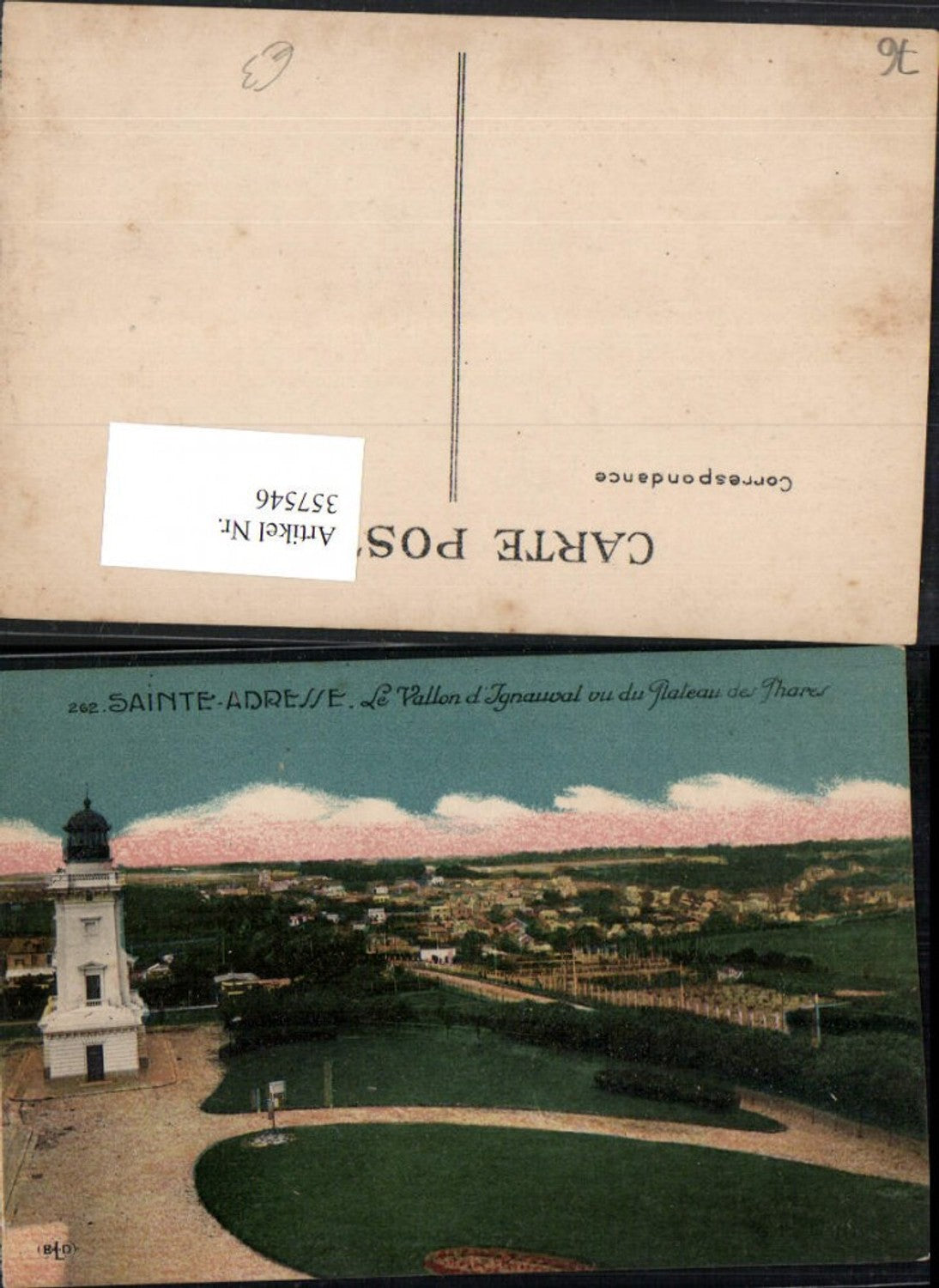 357546,Haute-Normandie Seine-Maritime Sainte-Adresse Plateau Phare Leuchtturm