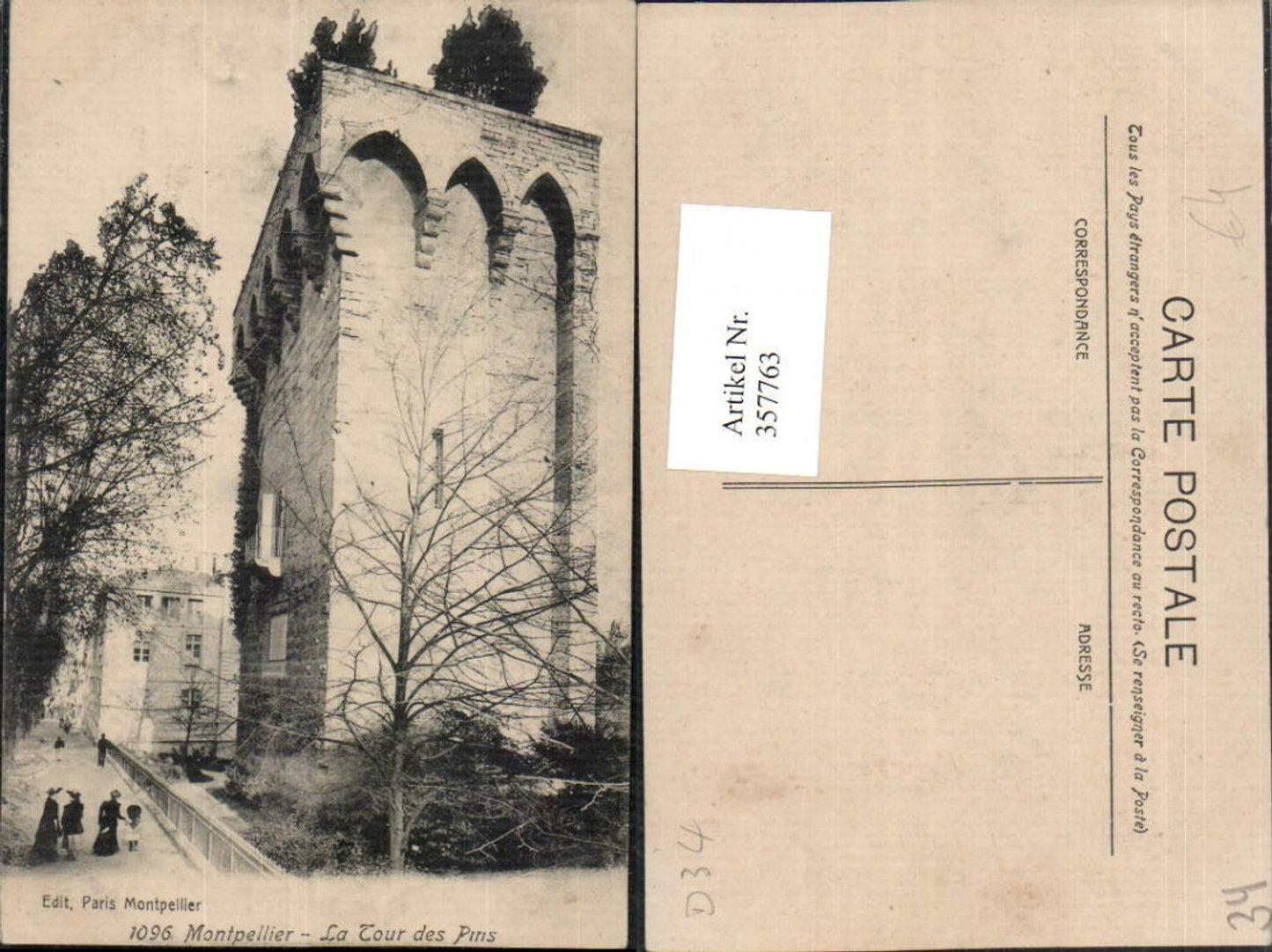 357763.Languedoc-Roussillon Herault Montpellier La Tour des Pins tower