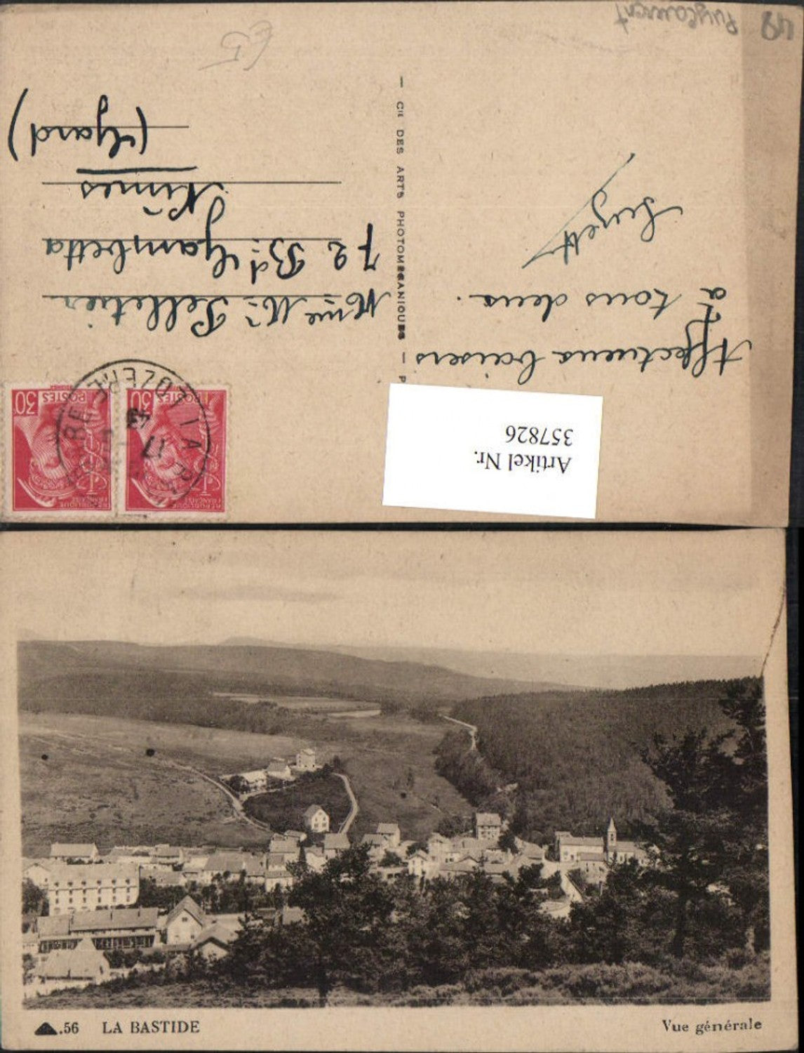 357826,Languedoc-Roussillon Lozere Puylaurent La Bastide Vue generale Totale