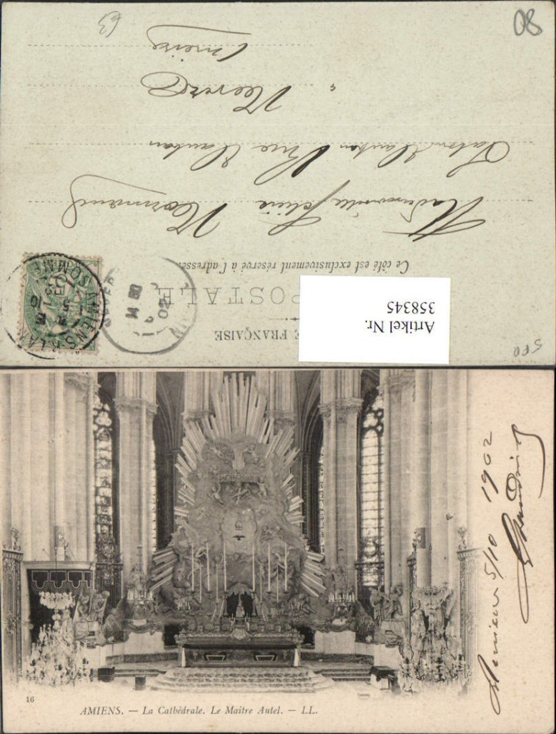 358345,Picardie Somme Amiens La Cathedrale Le Maitre Autel Kirche Altar