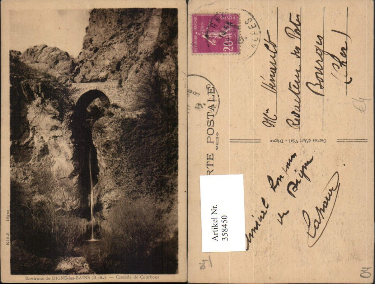 358450,Provence-Alpes-Cote-Azur Prov. Digne-les-Bains Cascade Courbons