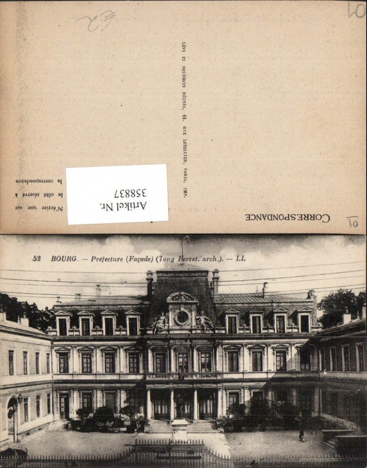 358837,Rhone-Alpes Ain Bourg Prefecture Building