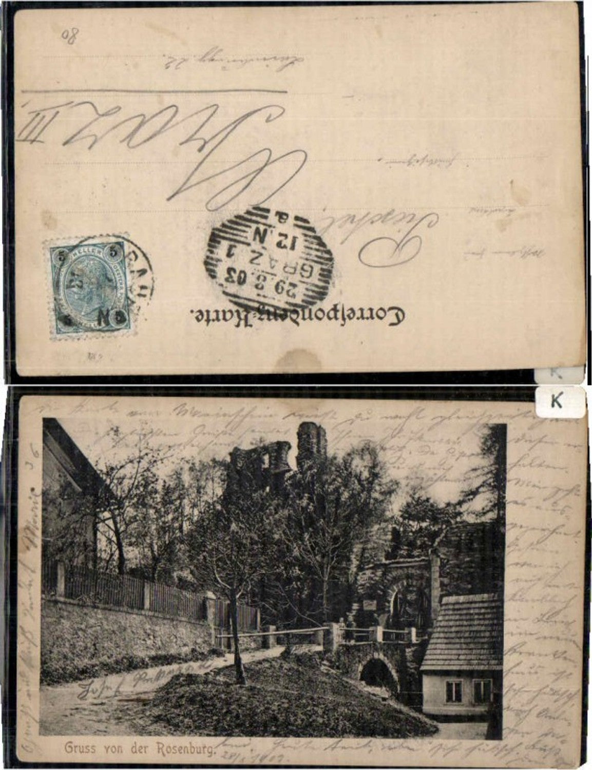 60147, Greetings from Rosenburg 1900