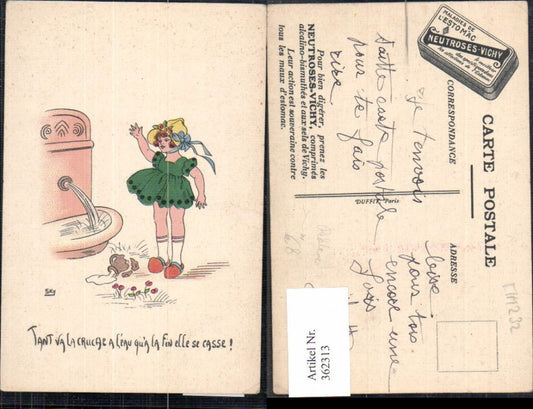 362313, Advertising Artist Ak Neutroses-Vichy Maladies de L Estomac Lozenges Tin