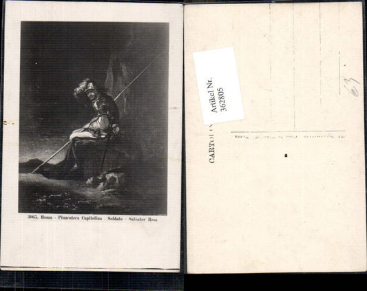 362805, Artist Ak Salvator Rosa Pinacoteca Capitolina Soldato Soldier Armor