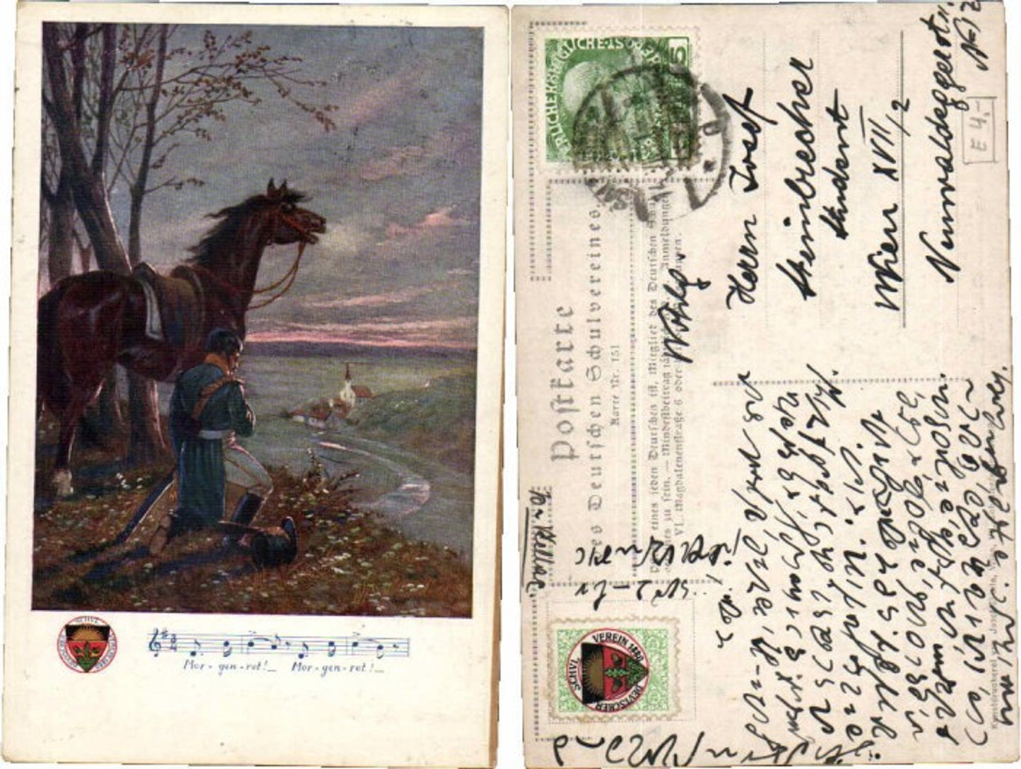 62879,Dt Schulverein 151 Pferd Soldat Morgenroth