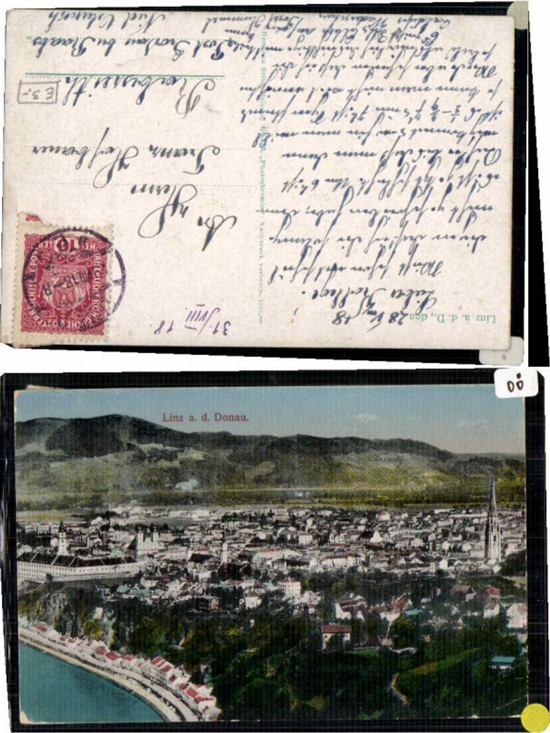 63170, Linz on the Danube total shot 1918