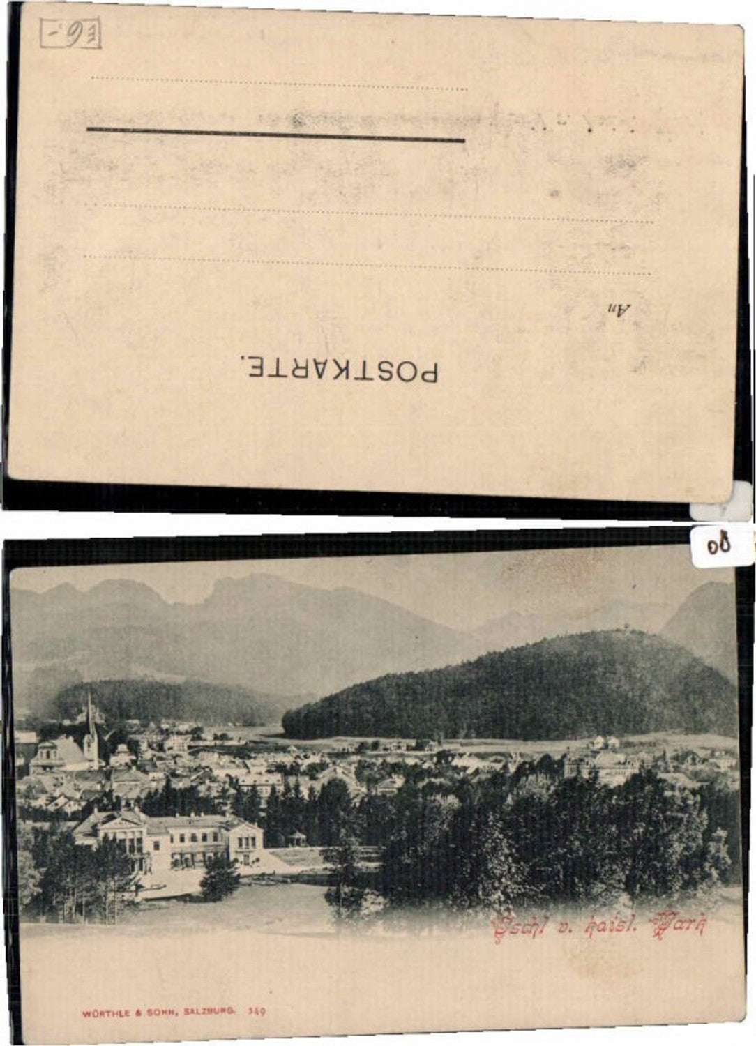 63181, Ischl from the Imperial Park from 1898