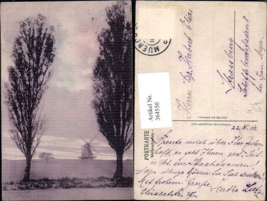 364550, Windmill, Trees, Landscape