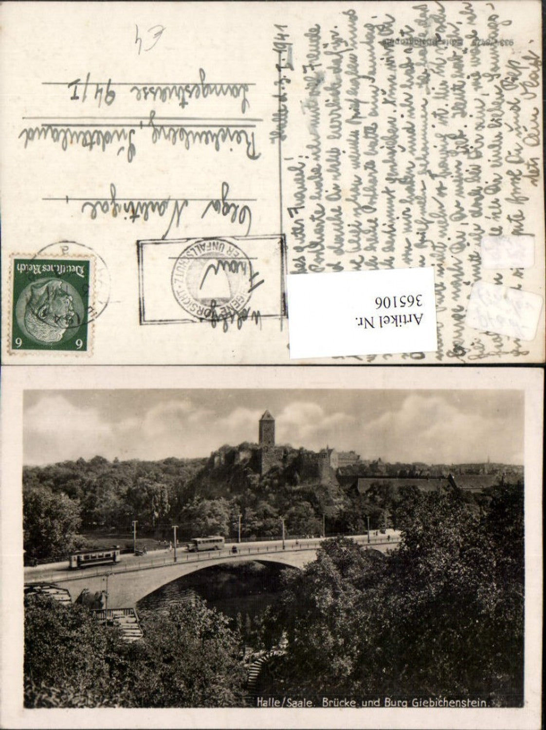 365106, Halle an der Saale, Bridge and Giebichenstein Castle
