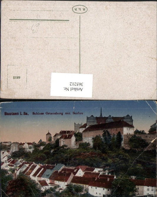365212, Bautzen Partial view of Ortensburg Castle m. Seidau