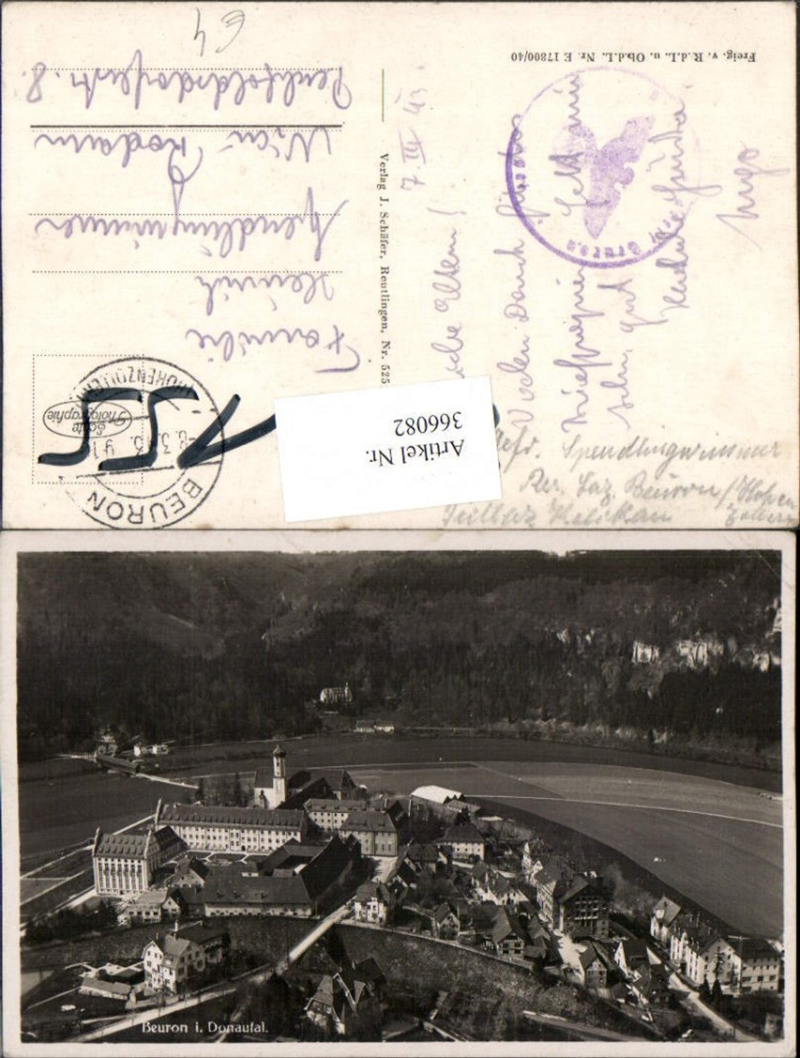 366082, Beuron in the Danube Valley, view including the monastery