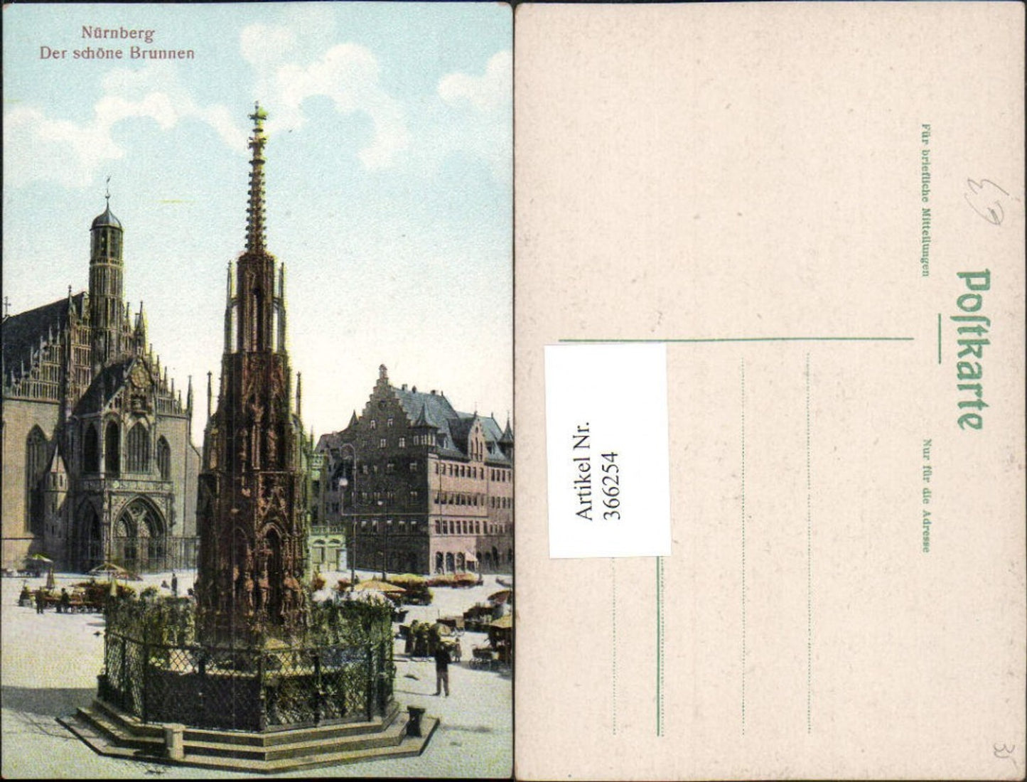 366254,Nürnberg Schöner Brunnen Markt Kirche