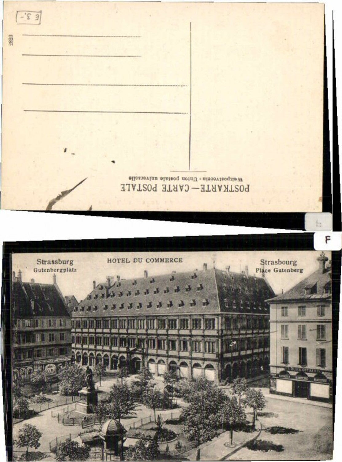65609,Strassburg Strasbourg Gutenbergplatz Hote du Commerce