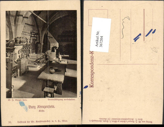 367204, Kreuzenstein Castle near Leobendorf, kitchen interior view