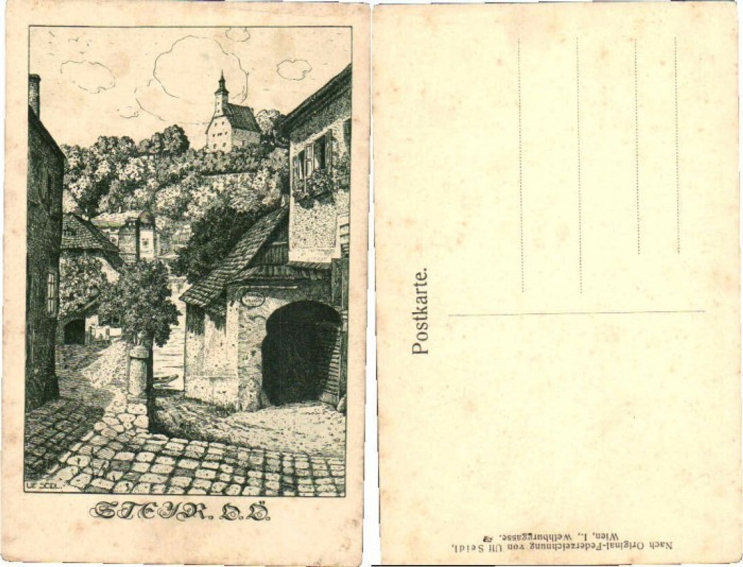 66158, Steyr Artist postcard Ulf Seidl signed.