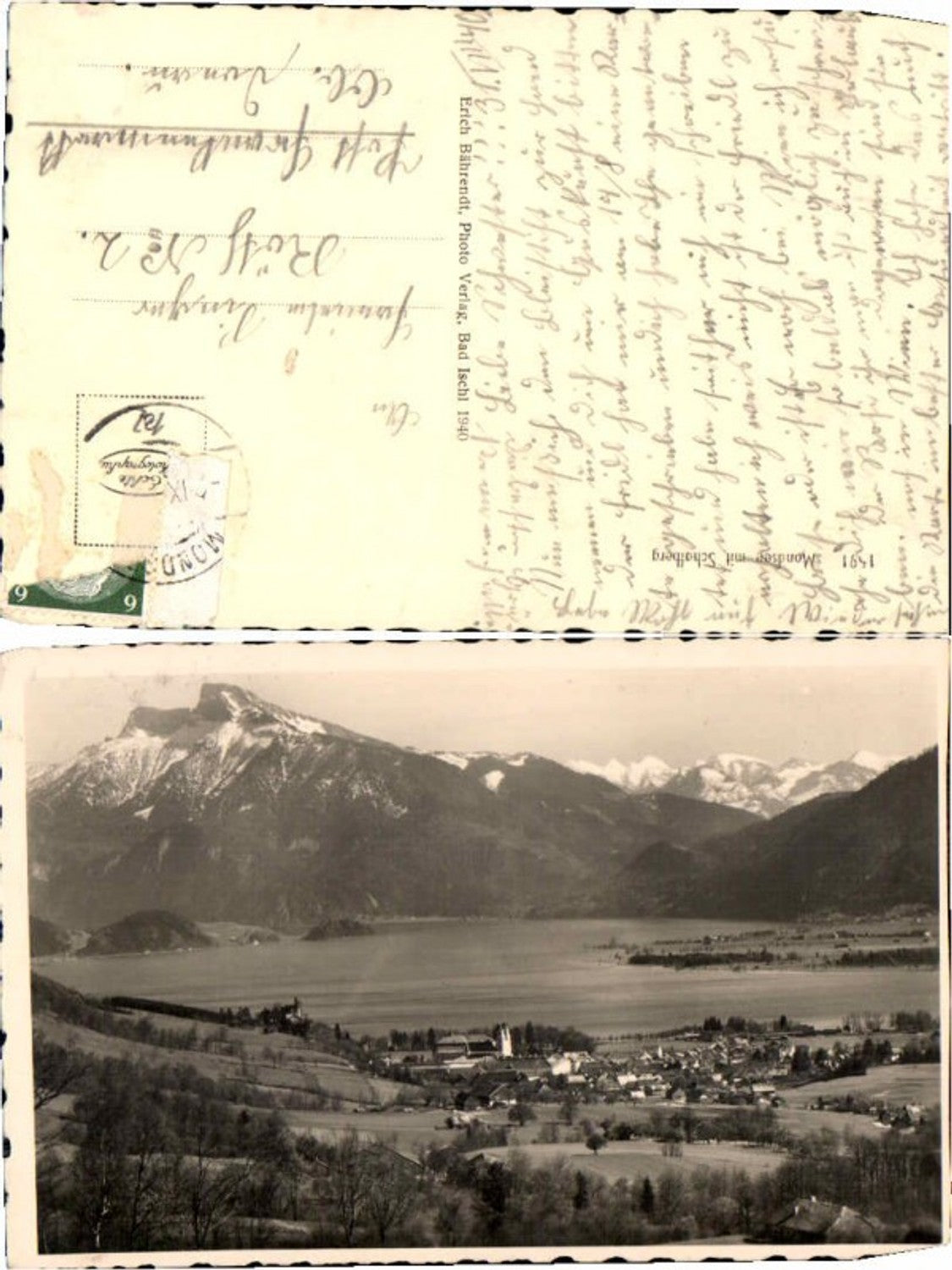 66232, Mondsee with Schafberg 1940