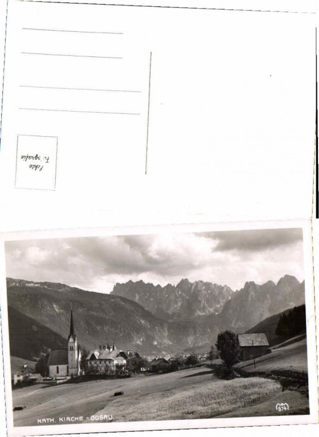 66767, Gosau, town view 1940