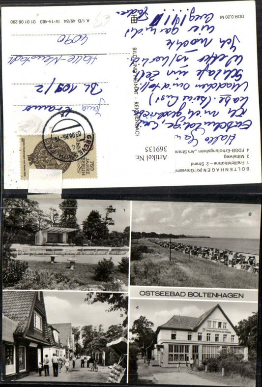 369135, Baltic Sea resort Boltenhagen, open-air stage, beach, recreation center, multi-view postcard 