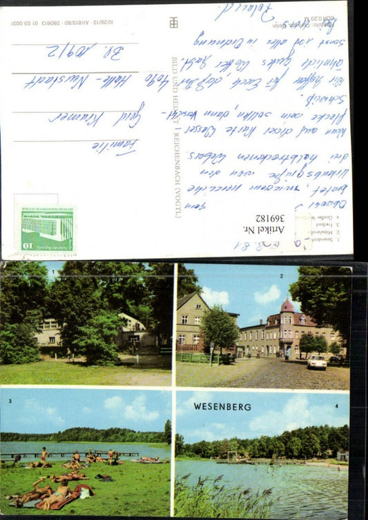 369182,Wesenberg Strandcafe Freibad Großer Weißersee Mehrbildkarte