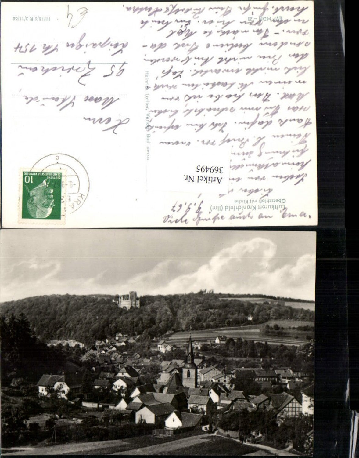 369495,Kranichfeld Totale Oberschloss m. Kirche