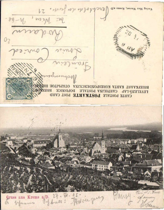 70028,Gruss aus Krems a.d. Donau pub Werner 1898