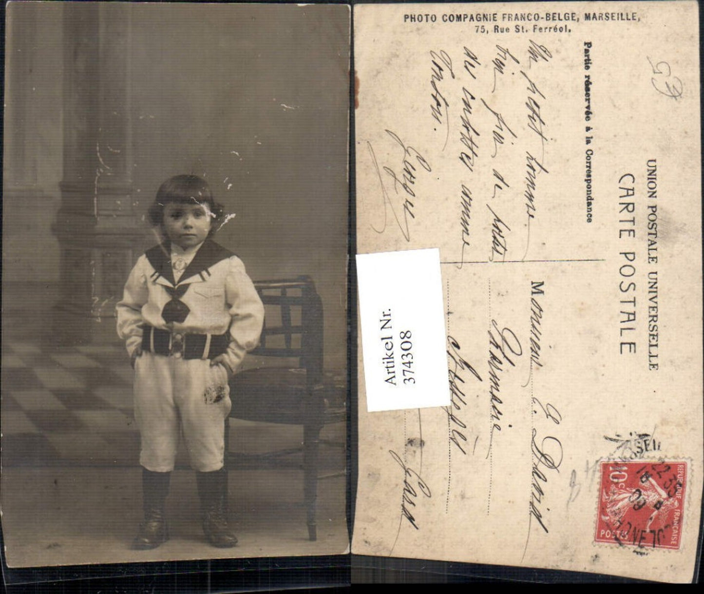 374308,Foto Ak Kind Bub Junge Uniform Matrosenanzug