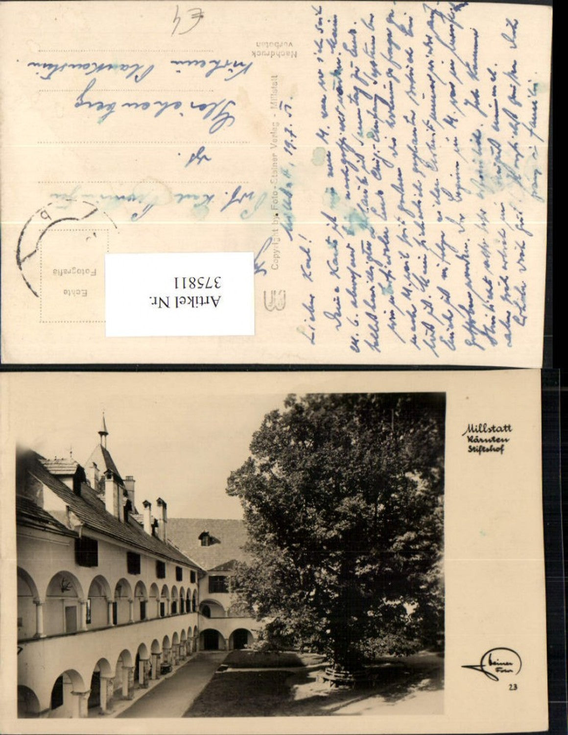 375811, Millstatt am See Abbey Abbey Courtyard Arcades