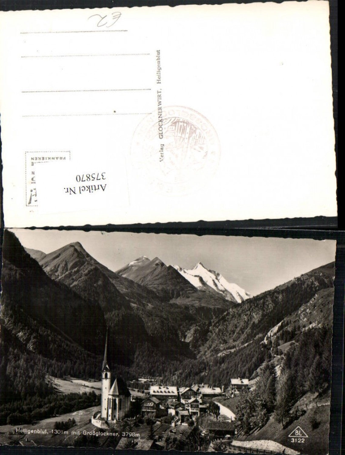 375870, Heiligenblut Total view with Großglockner mountain backdrop
