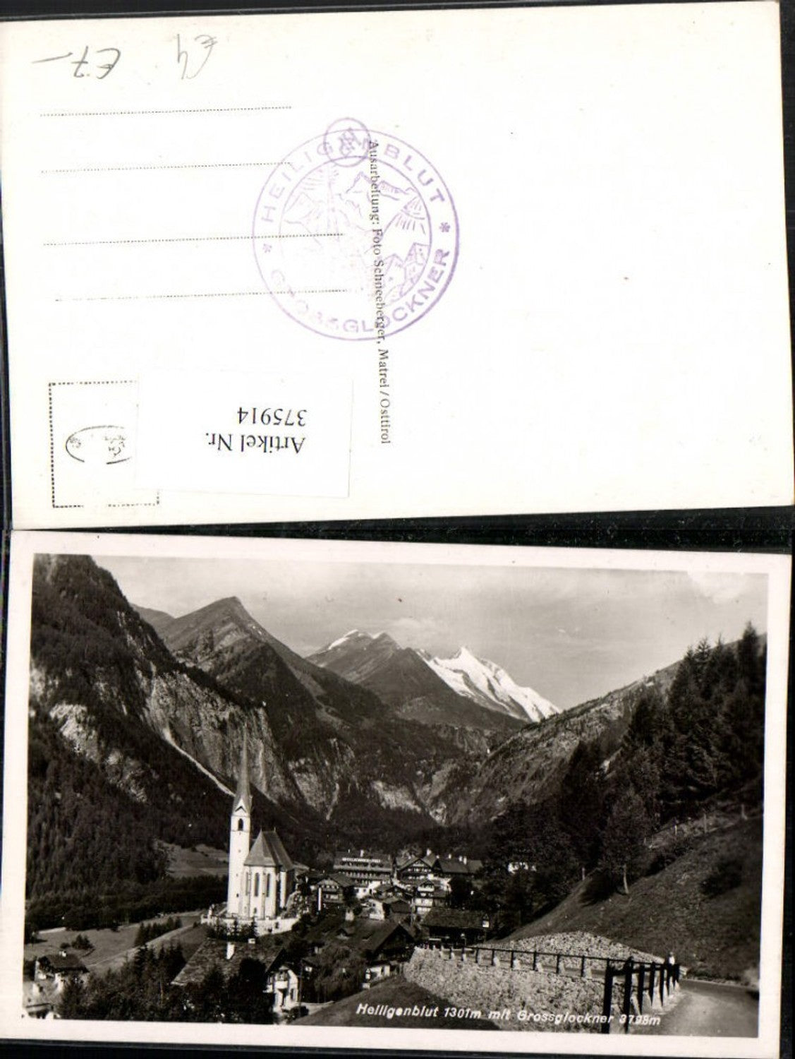 375914, Heiligenblut Total view with Großglockner mountain backdrop