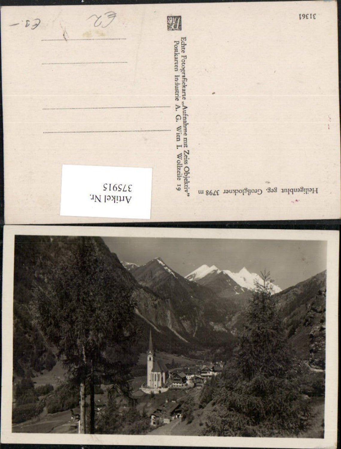 375915, Heiligenblut Total view against the Großglockner mountain backdrop