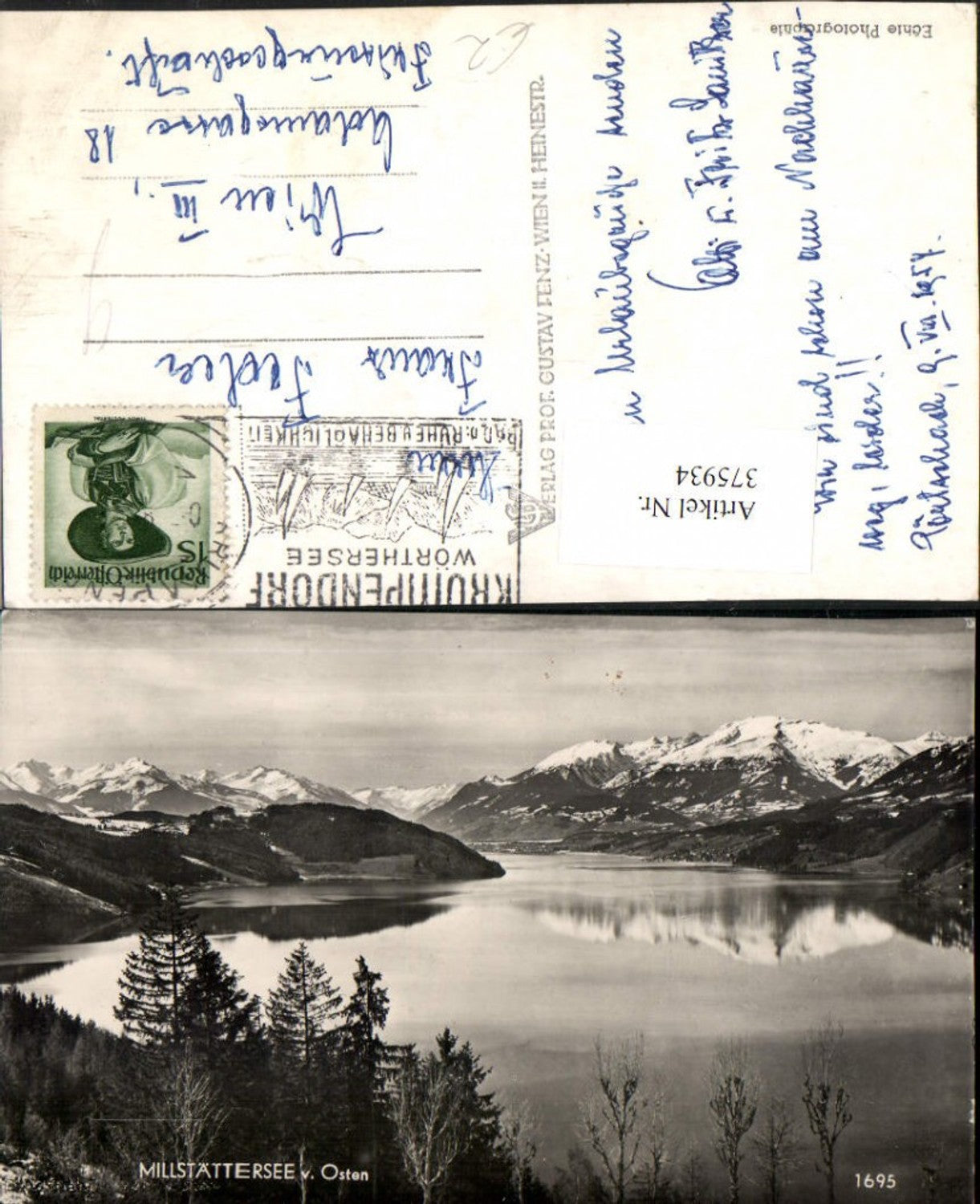 375934, Millstättersee Lake near Millstatt Seeboden Mountain scenery