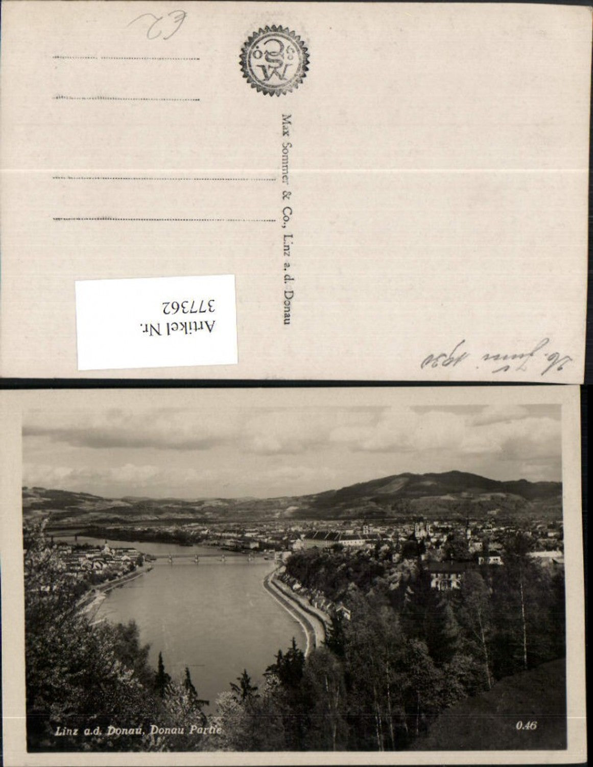 377362, Linz an d. Danube long shot Danube river