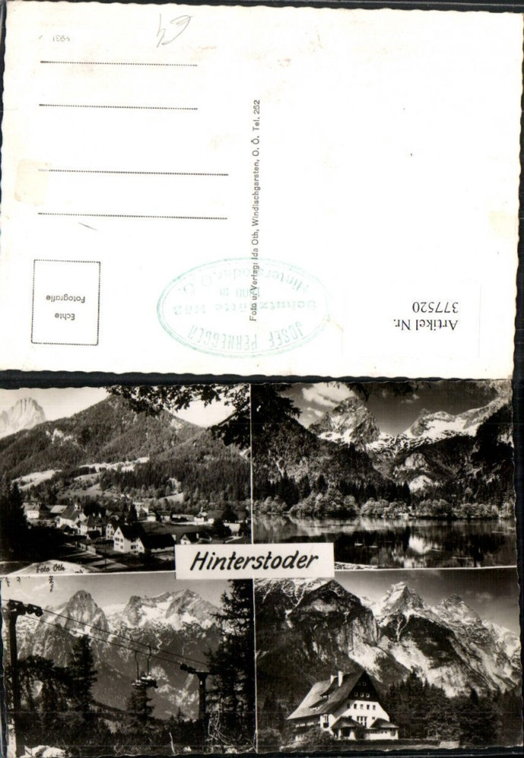 377520, Hinterstoder Total Lake Mountain Hut Chairlift Mountain Scenery Multi-view Map