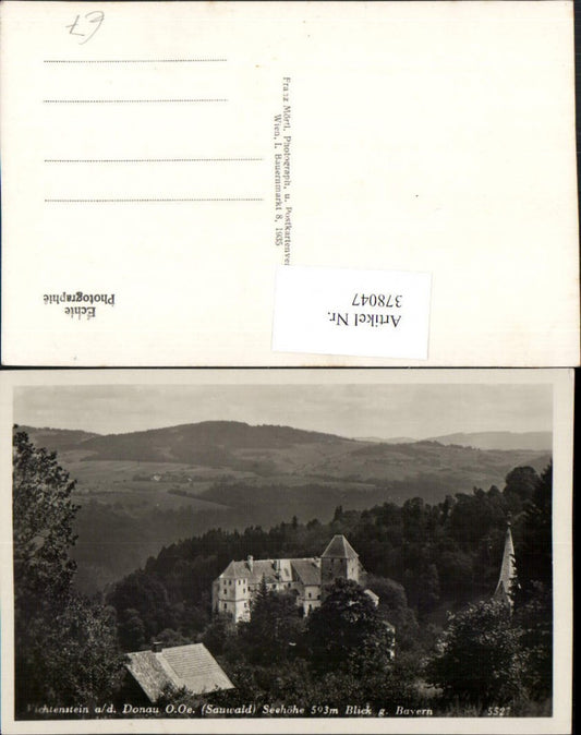 378047, Vichtenstein on the Danube, castle opposite Bavaria