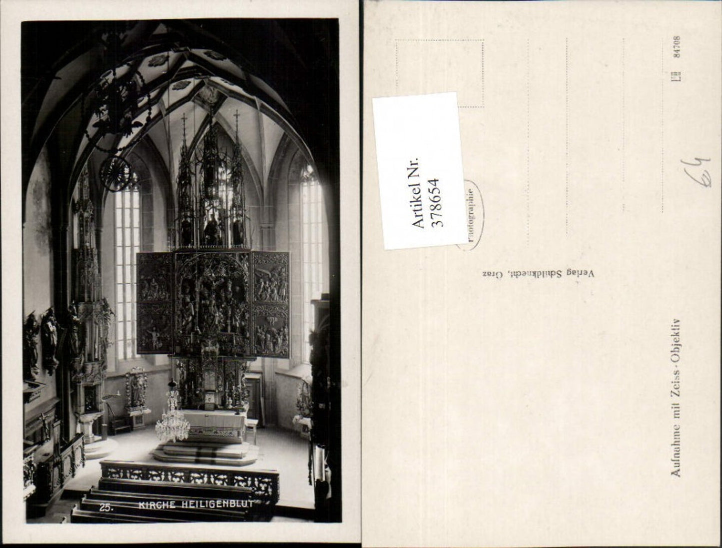 378654, Heiligenblut Church Interior View Altar
