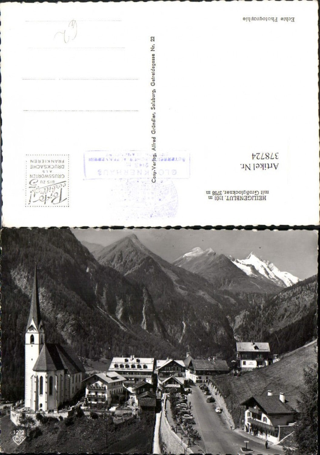 378724, Heiligenblut partial view with Großglockner mountain backdrop pub Cosy 1272