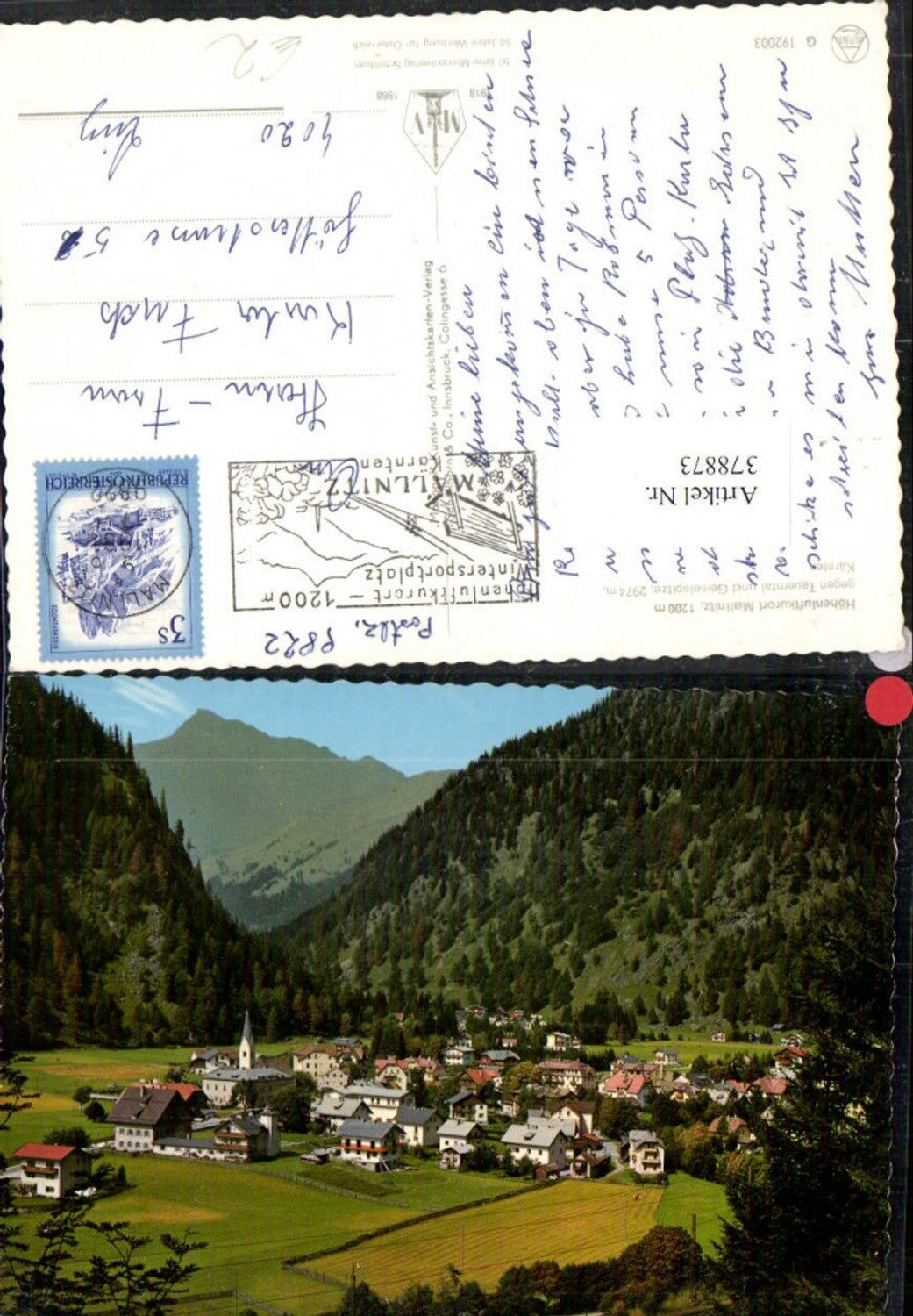 378873, Mallnitz Total view towards Tauerntal and Geiselspitze mountain scenery